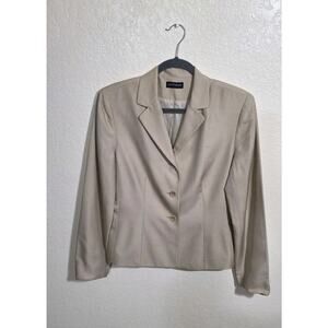 Ann Taylor Duster Blazer Light Gold Beige Jacket Size 6/8 Classic Cut